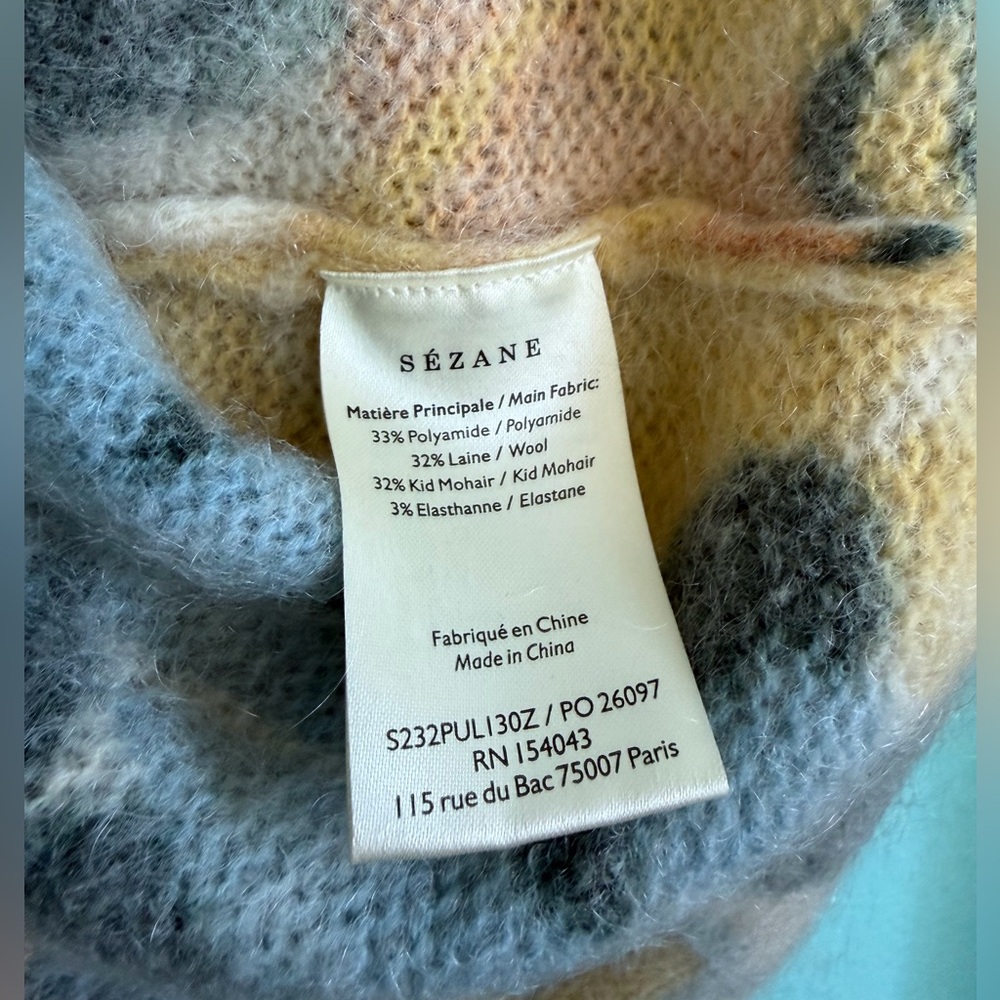 💎🇫🇷 RARE Sézane x Les Composantes Silene Jumper, Garden Flowers - Picture 9 of 10